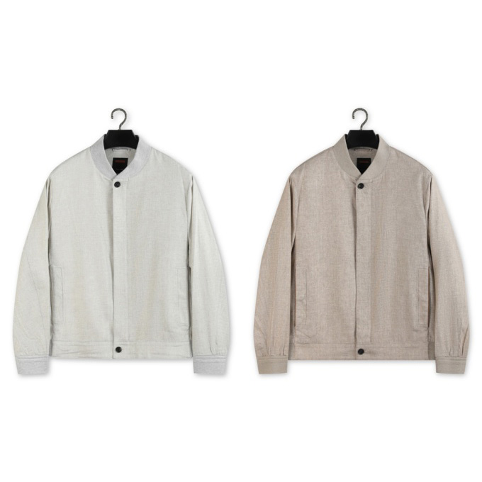 zegna normandy linen bomber jacket